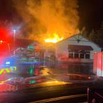 King County Fire District 20 posted this photo of the Aug. 24 blaze at Top of the Hill grocery store in Renton. Courtesy photo