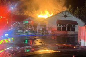 King County Fire District 20 posted this photo of the Aug. 24 blaze at Top of the Hill grocery store in Renton. Courtesy photo