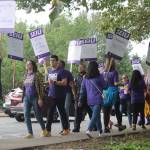 Hospital workers across many departments attended the picket, including sonographer and security. Photo by Bailey Jo Josie/Sound Publishing.