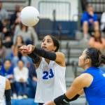 Kendreah Beazer with a bump to her teammates against Newport. Photo provided by ROBBY MULLIKIN
