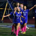 Adeline Struer leads the charge of disapproval of a referee decision to disallow a goal. Ben Ray / The Reporter