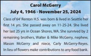 Carol McGerry | Obituary