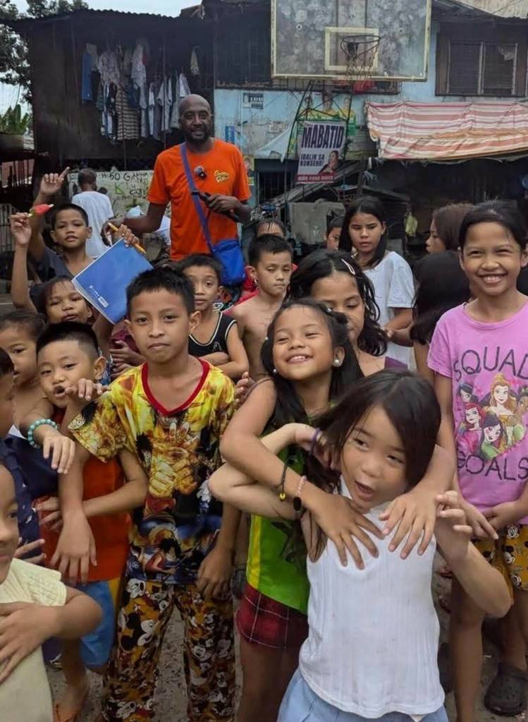 Jonathan Gant was living in Cebu, Phillipines and buying Christmas presents for local children when he was hospitalized.