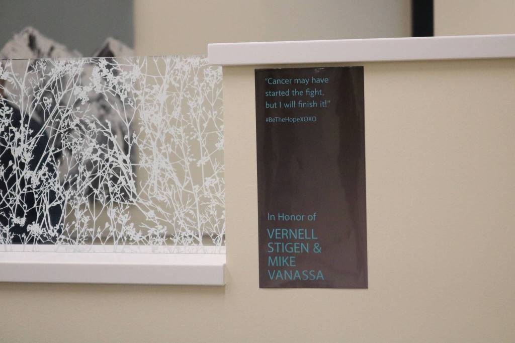 Each Infusion chair has its own quote and name of who the donated chairs are in honor of. Photo by Bailey Jo Josie/Sound Publishing.