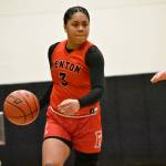 Renton senior, Leilah Spalding dribbles the ball up the floor. Ben Ray / The Reporter