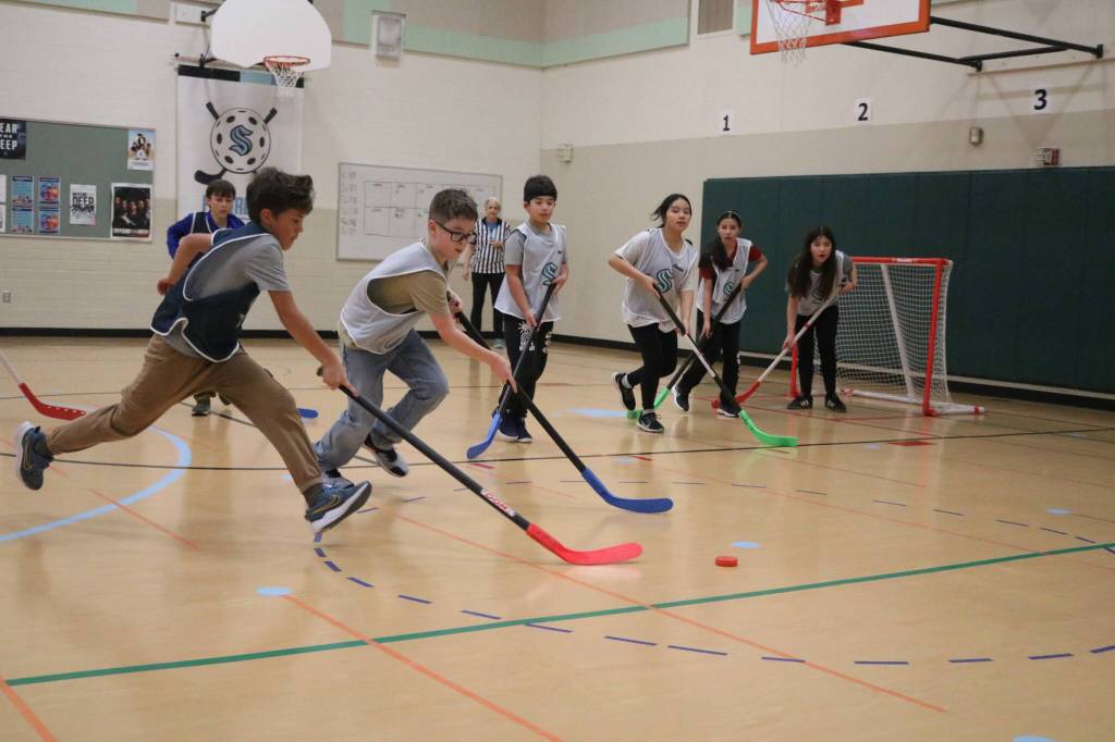 Oliver Leva, Miles Finlayson, Camden Borges, Lilina Lim, Giuliana Mercado Mariscal, Valentina ArteagaPhoto by Bailey Jo Josie/Sound Publishing.