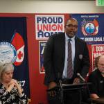 DeSean Quinn, recently appointed King County Councilmember for District 5, speaks about transit safety. Photo by Joshua Solorzano/Renton Reporter