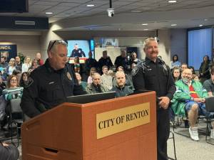Chief Jon Schuldt with Detective Kevin Lane. Courtesy photo