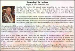 Dorothy Lile Luther | Obituary