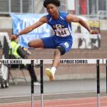 Kenyon Andrews leaps over hurdles at Mount Tahoma. Photo provided by Buddy Ryan.