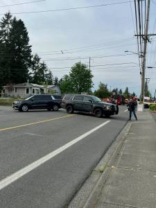 Photo of the shooting scene. Photo courtesy of the Renton Police Department.
