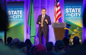 Photo provided by the city of Renton
Renton Mayor Armondo Pavone said Renton was one of the most efficient cities in the region at the 2025 State of the City.
