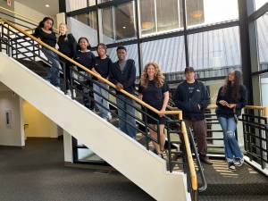 Students from Renton High Schools Hawk Eye newspaper class, headed by teacher Lisa Richards, visited the Renton Reporters office as well as Sound Publishings printing press June 3 as part of a class field trip. Staff photo