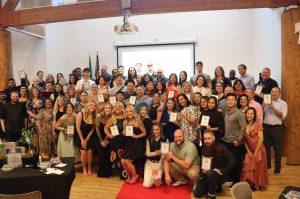 The Best of Renton 2025 winners at the conclusion of a reception hosted by the Renton Chamber of Commerce on June 18 at the Don Persson Center. Photo by Bailey Jo Josie/Renton Reporter