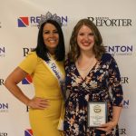 Rose Gannon (right), a math teacher at Hazen High School, was named Best Teacher. She is pictured with Mrs. Renton Ambassador Jennifer Brothers. Photo by Bailey Jo Josie/Renton Reporter