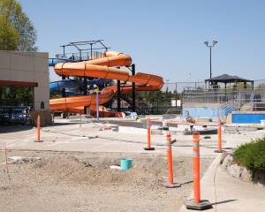 Construction on the Henry Moses Aquatic Center is nearing completion with an opening date set for June 28. Photo provided by the city of Renton