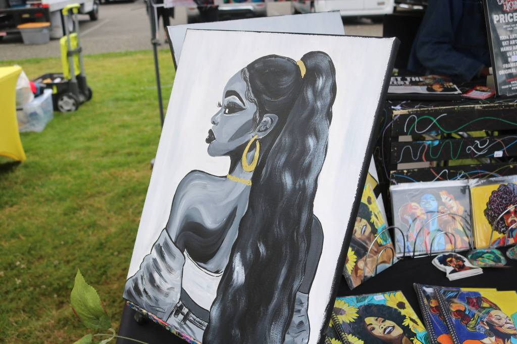 Kay Burnetts booth Kays Paint Joint displayed the young local artists talents. Photo by Bailey Jo Josie/Sound Publishing