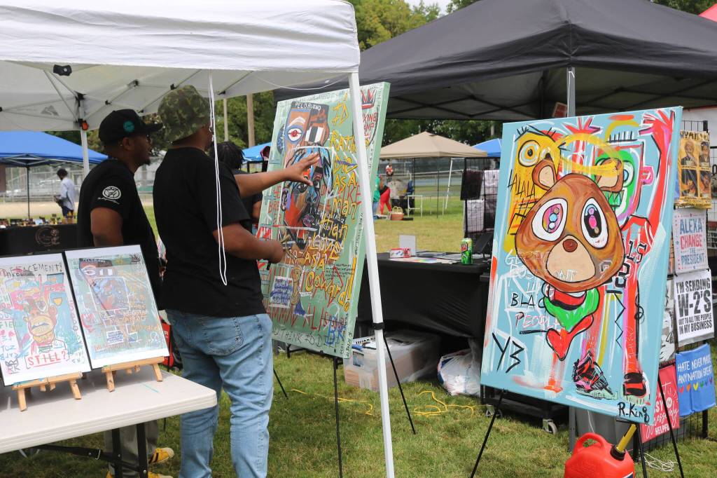 Local artists showed off their talents at the Juneteenth celebration. Photo by Bailey Jo Josie/Sound Publishing