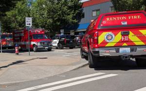 First responders at the scene of the shooting. Photo by Bailey Jo Josie/Renton Reporter