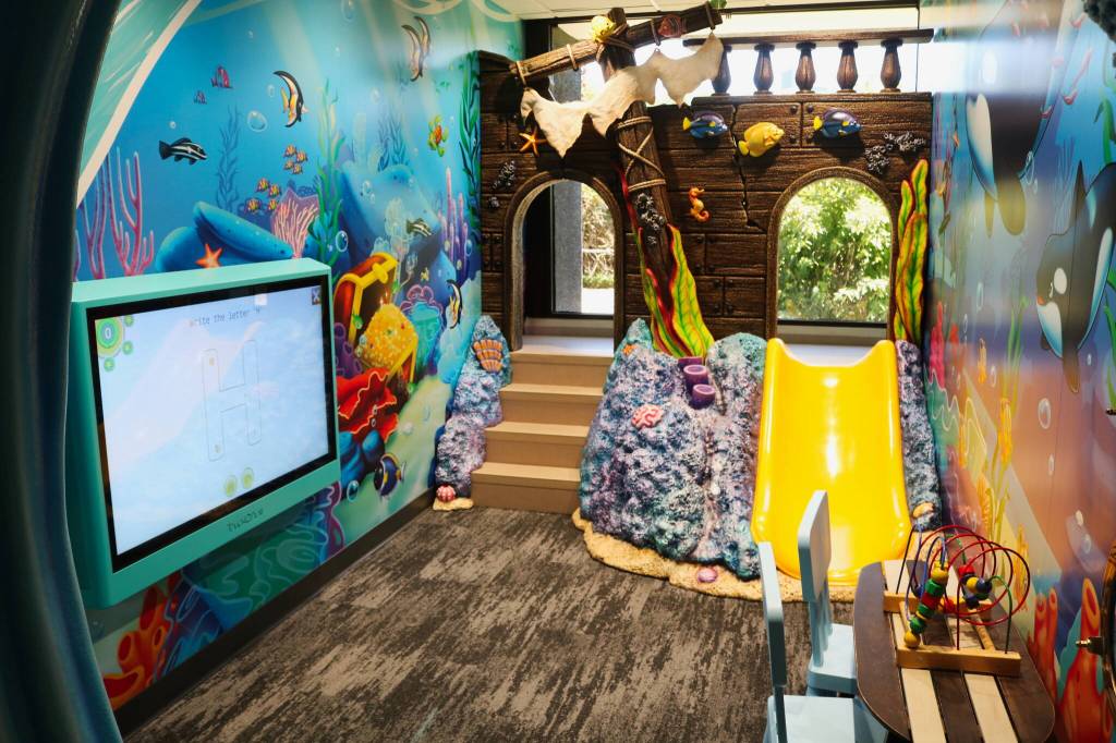 Filled with games, a play area and a colorful environment, this pediatric dental office puts kids at ease as soon as they walk through the door. Photos by Bailey Jo Josie/Sound Publishing