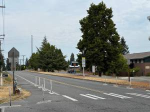 The new sidewalk will line the west side of 116th Avenue SE across from Cascade Elementary School. Photo by Drew Dotson/ Renton Reporter