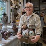 Potter John Taylor in his studio. Photo provided by Jessie Kotarski