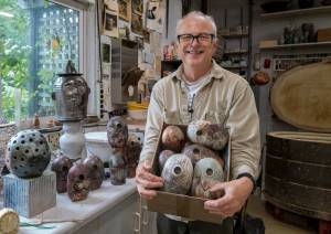 Potter John Taylor in his studio. Photo provided by Jessie Kotarski