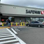 The car after it crashed into Safeway. Courtesy of the Renton Police Department.