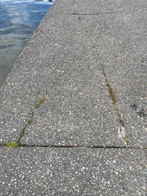 Cracks are forming in the pavement above the void as her ground settles. Photo provided by the city of Renton
