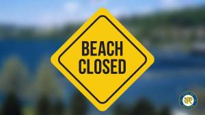 The beach at Gene Coulon Park will be closed to swimming until further notice. Photo provided by the city of Renton