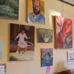 Work from local senior artists will be part of the Liberty Cafe gallery wall until Labor Day. Photos by Bailey Jo Josie/Sound Publishing