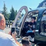Getting to be inside of a helicopter was one of Inos favorite parts.