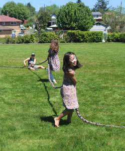 Kids playing tug-of-war during a 2023 Renton parks event. Photo by Bailey Jo Josie/Sound Publishing