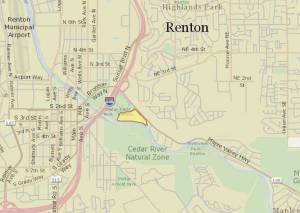 Location of the property, as seen on the King County Parcel Viewer. Screenshot