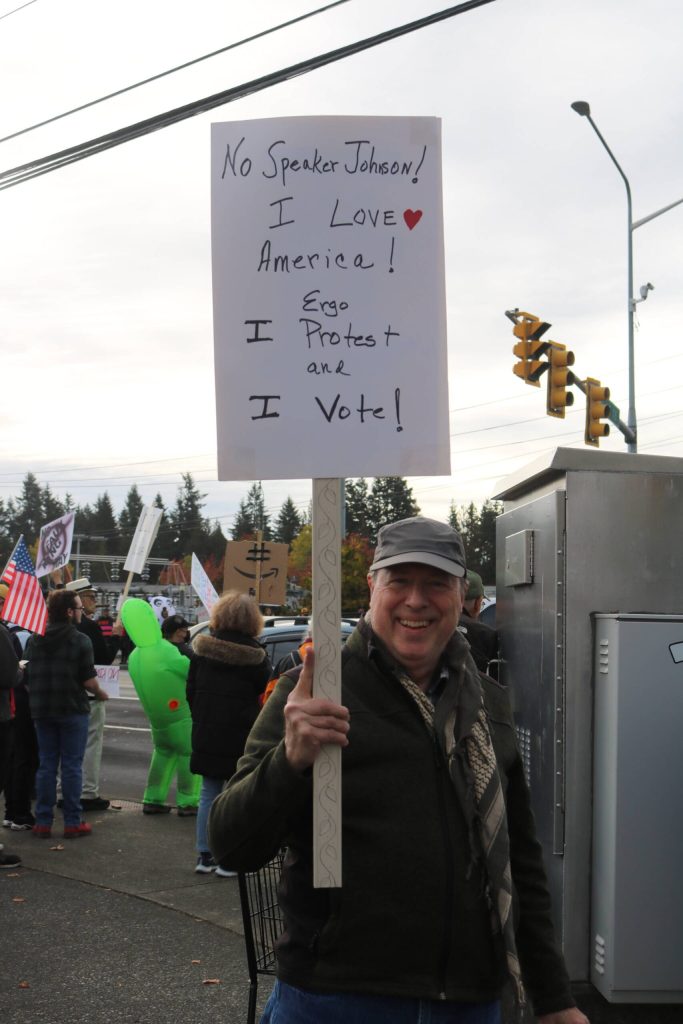 Fairwood protesters. Photo by Bailey Jo Josie/Sound Publishing.