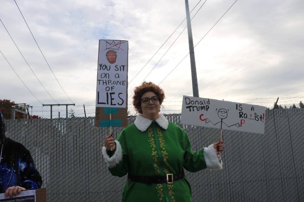 Fairwood protesters. Photo by Bailey Jo Josie/Sound Publishing.