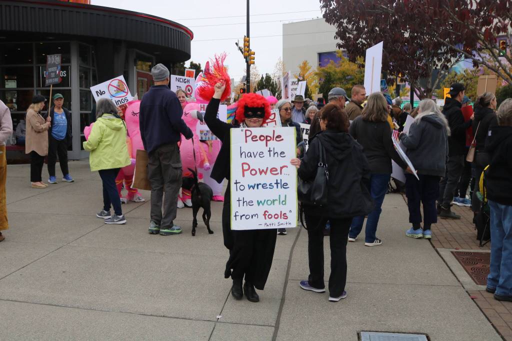 Renton Landing protest. Photo by Bailey Jo Josie/Sound Publishing.