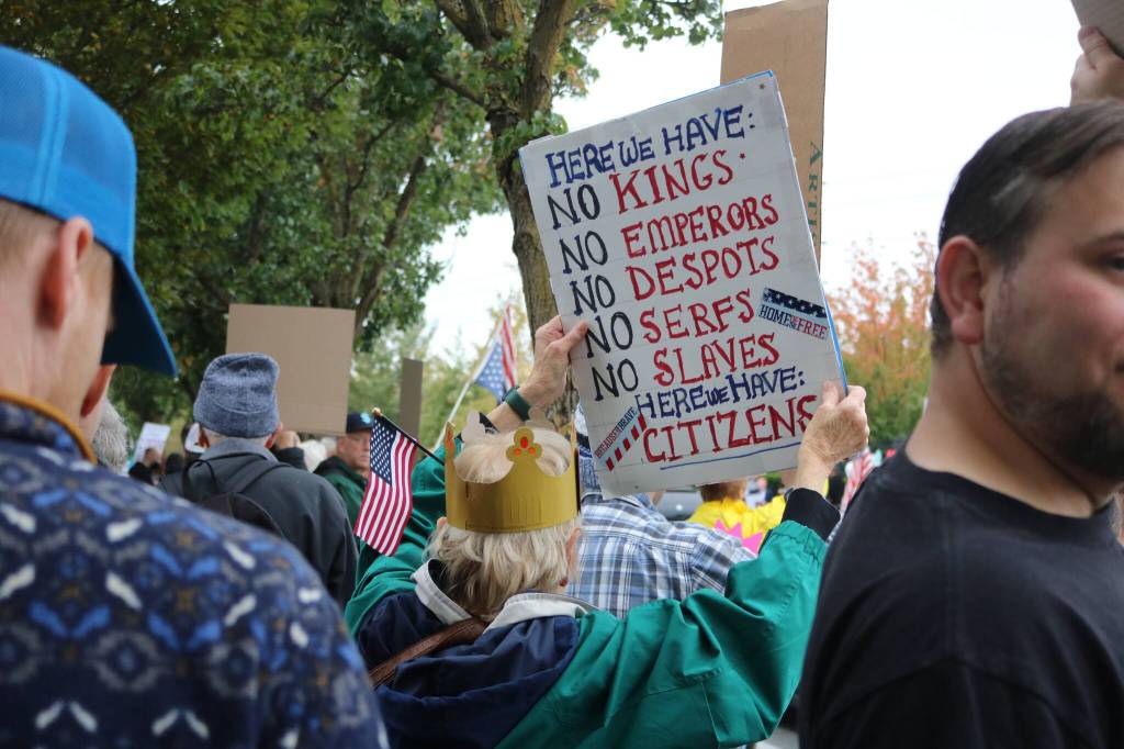 Renton Landing protest. Photo by Bailey Jo Josie/Sound Publishing.