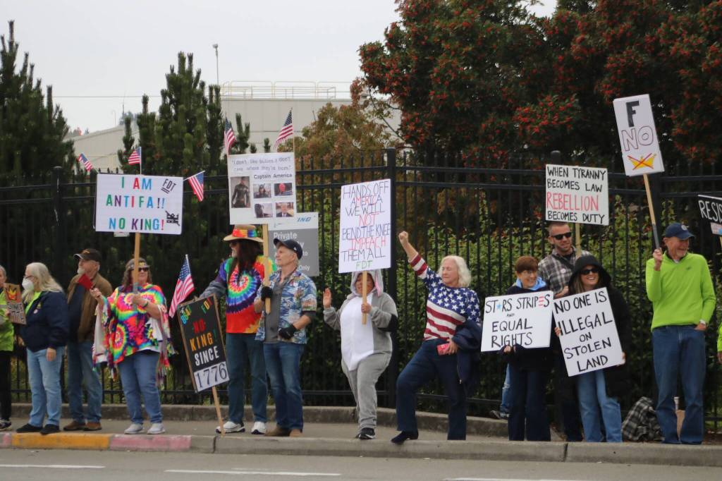 Renton Landing protest. Photo by Bailey Jo Josie/Sound Publishing.