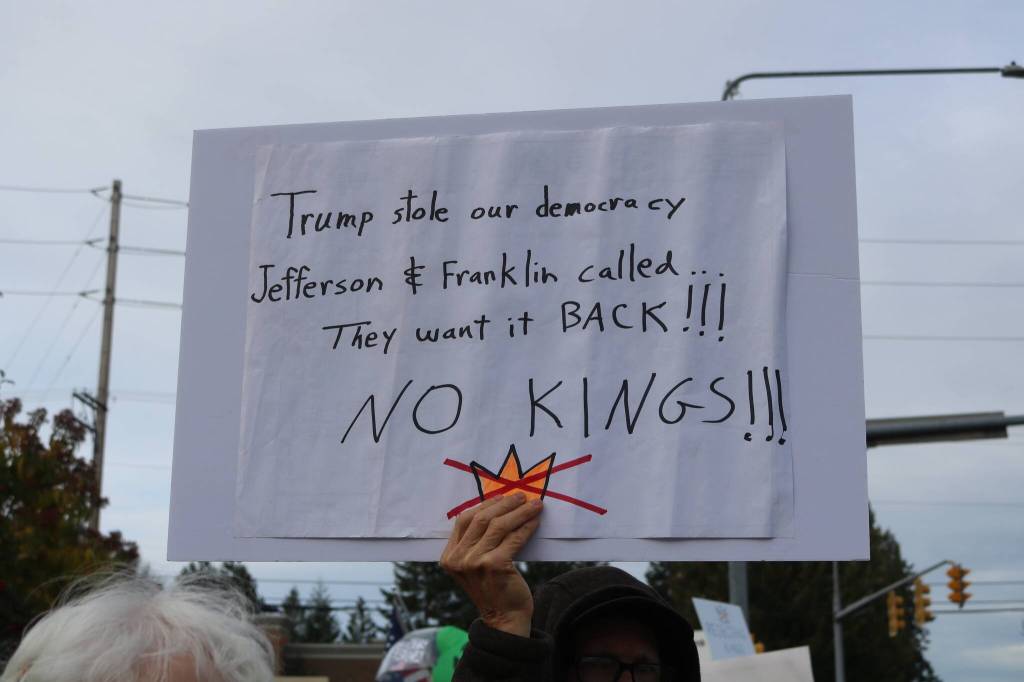 Fairwood protesters. Photo by Bailey Jo Josie/Sound Publishing.