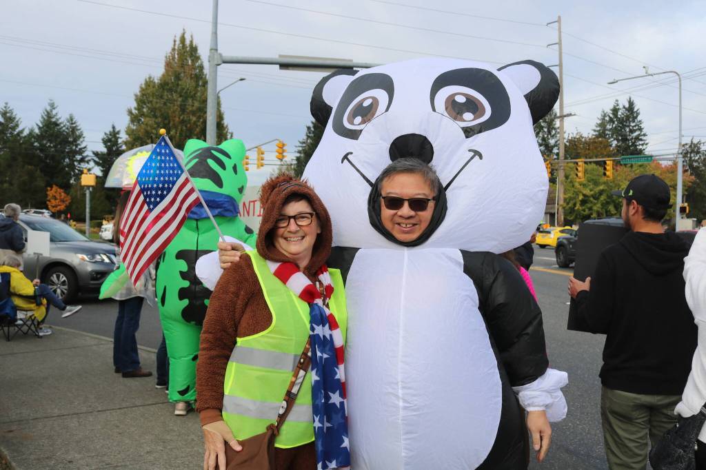 Fairwood protesters. Photo by Bailey Jo Josie/Sound Publishing.