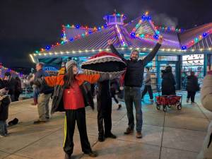 The Ivars Clam made an appearance at the 2024 Clam Lights opening night - will the Clam return this year on Dec. 5? Photo by Bailey Jo Josie/Sound Publishing