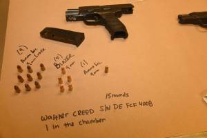 Photos of one of the firearms retrieved during the arrest. Courtesy of Renton Police Department