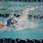 Molly McCorriston of Hazen swims en route to her state title. Ben Ray / The Reporter