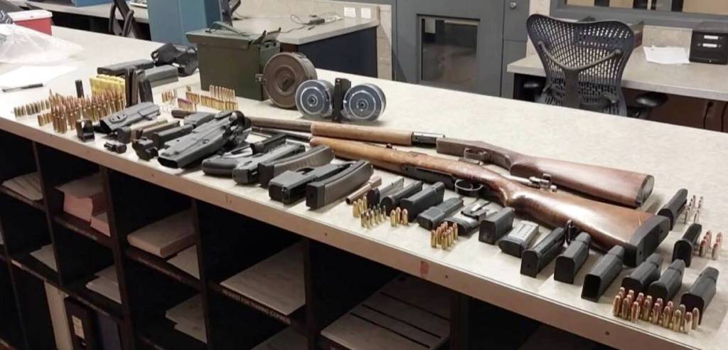 Firearms recovered from Cunninghams home. Courtesy photo.