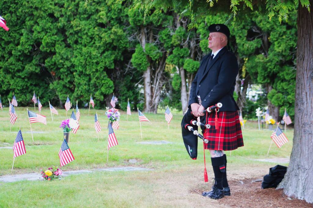 Memorial Day was May 26, and a service was held at Greenwood Memorial Cemetery to remember and mourn those who have died while serving in the military. Photo by Bailey Jo Josie/Sound Publishing