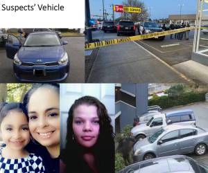 Top row, left to right: The suspect vehicle from the Feb. 1 murder, the scene from the April 13 murder. Bottom row, left to right: Victims of the July 19 murder and a suspect of the March 3 murder. Courtesy photos