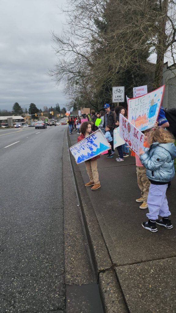 The student-led Fairwood protest brought a large crowd. Courtesy photos