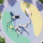 A conceptual rendering of the playground to be built at Legacy Square. Courtesy image