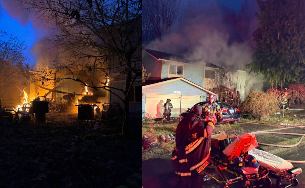 Photos from the fire. Courtesy of Puget Sound Fire